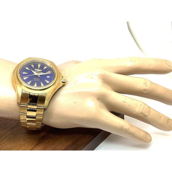 Invicta Men's Watch 2305 Pro Diver Automatic Blue Dial Gold MISSING THE BEZEL - Picture 4 of 14